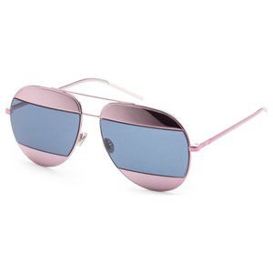 Dior Purple & Blue Women's Aviator Mirrored Diorsplit1 02t Pink Sunglasses